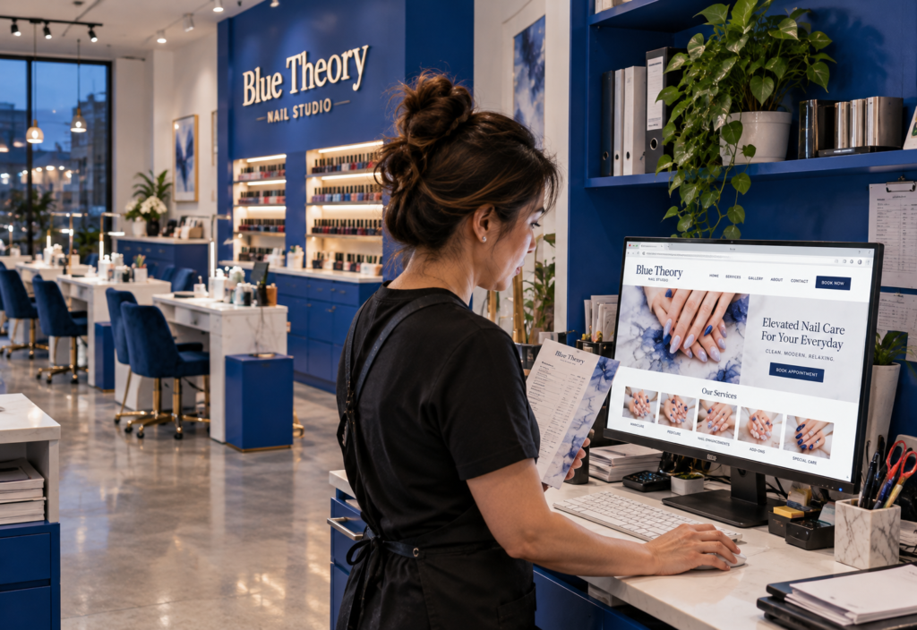Blue Theory Nail Studio Workspace