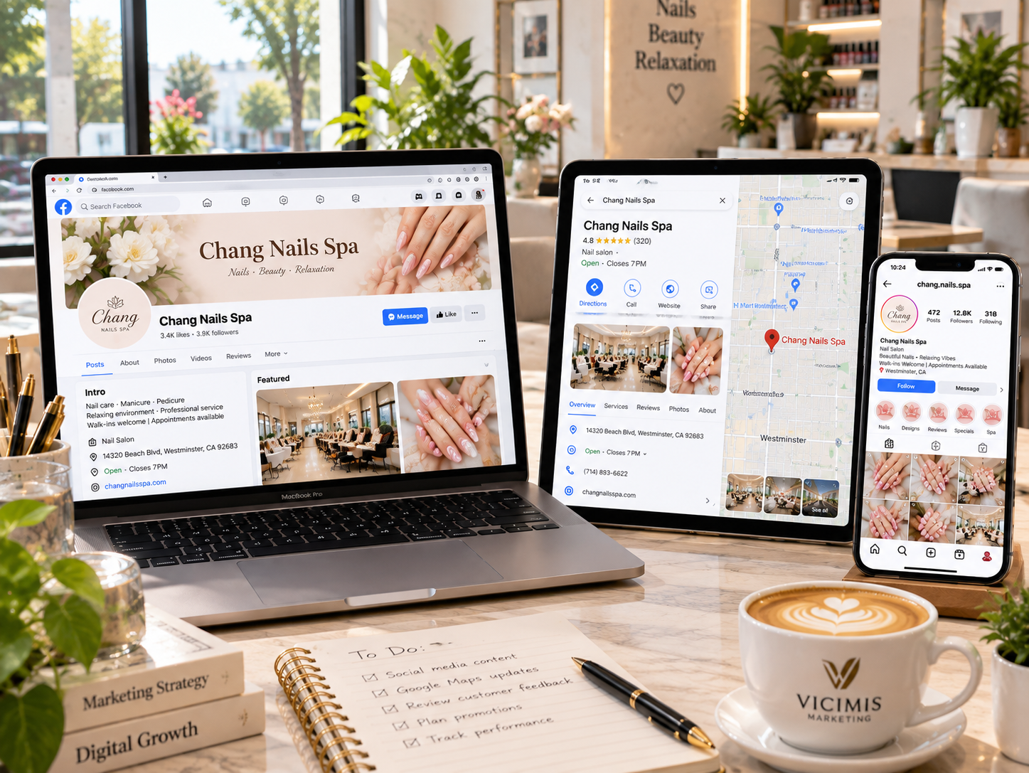 Chang Nails Spa Marketing Workspace