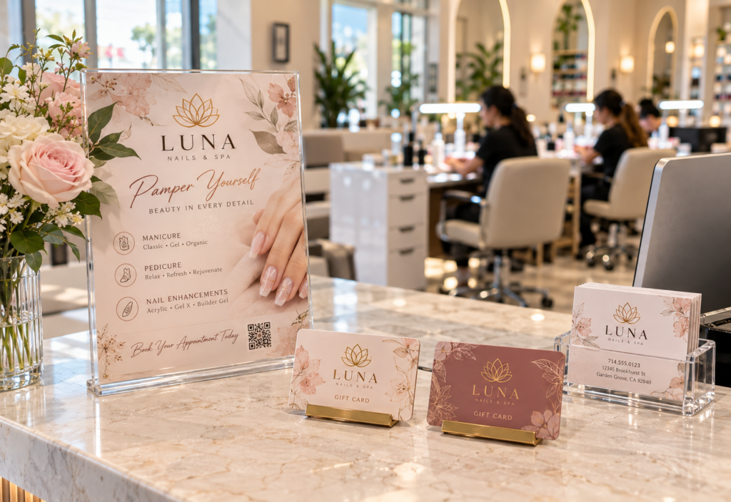 Tại Sao Tiệm Nail Cần Thiết Kế Thương Hiệu Chuyên Nghiệp Để Thu Hút Khách Hàng? 6 thiết kế thương hiệu tiệm nail