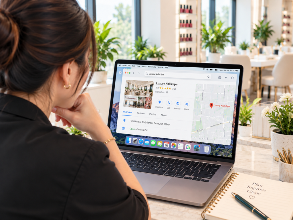 Planning in a Sunlit Nail Salon